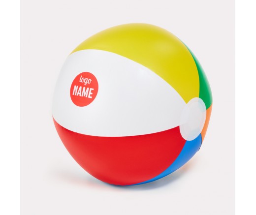 Ballon de plage gonflable, PVC Taille: Ø 40cm Color: rose/blanc